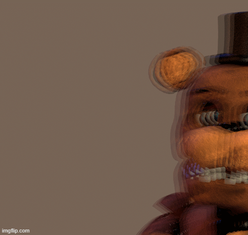 Withered Freddy with His Really Menacingly Derpy Ominous Jumpscare | image tagged in gifs,fnaf,wfreddy,fazbear | made w/ Imgflip images-to-gif maker