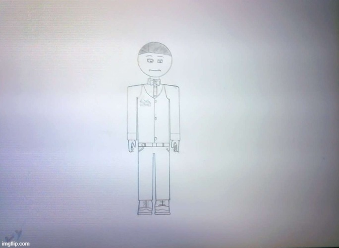 Davis in fausse café(art and OC by me, uniform/concept by JasminTheManticore) | made w/ Imgflip meme maker