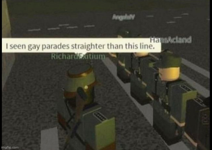 Roblox is so chaotic | image tagged in roblox,funny,military,gay parade,gaming,comment | made w/ Imgflip meme maker