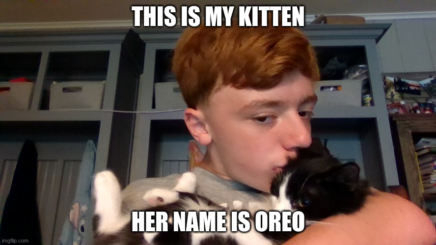 kitty | THIS IS MY KITTEN; HER NAME IS OREO | made w/ Imgflip meme maker