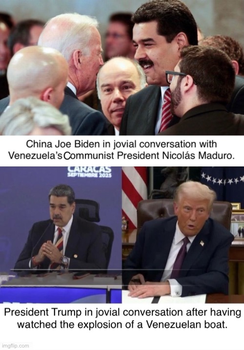 President Trump in a jovial conversation. | image tagged in president trump,republican party,joe biden,democrat party,venezuela,communists | made w/ Imgflip meme maker