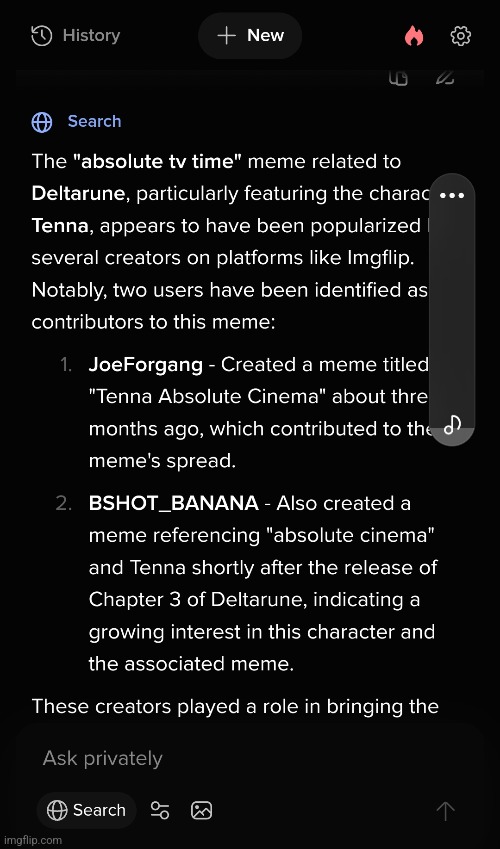 I asked AI about the creators of Absolute TV Time. Here's what happened. | image tagged in absolute cinema,deltarune,holy shit,wait what,trend | made w/ Imgflip meme maker
