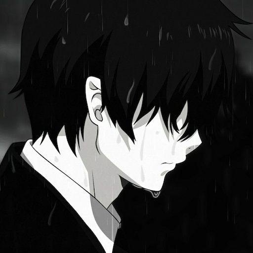 Depressed anime boy Blank Meme Template