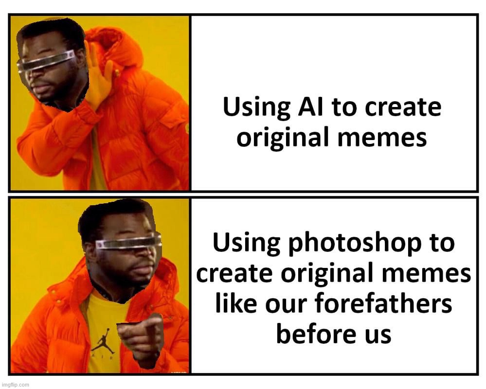 Old school | image tagged in photoshop | made w/ Imgflip meme maker