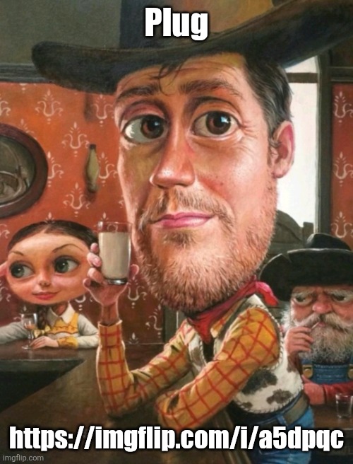 Woody | Plug; https://imgflip.com/i/a5dpqc | image tagged in woody | made w/ Imgflip meme maker