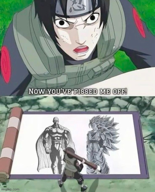 is bro fighting hogoramo or som | image tagged in anime,naruto,saitama,goku,dragon ball,one punch man | made w/ Imgflip meme maker