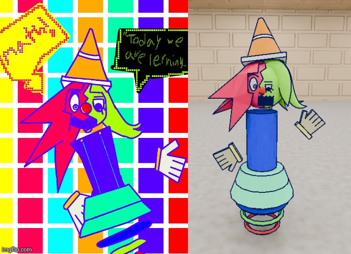I made my friend's oc in blender how's it look? | made w/ Imgflip meme maker