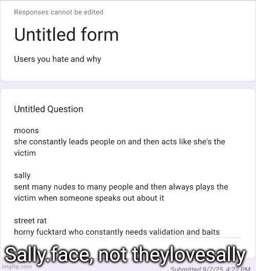 the bad sally | Sally.face, not theylovesally | made w/ Imgflip meme maker