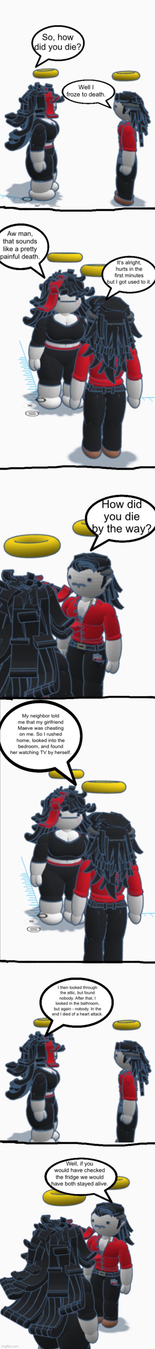 Tried to do a Claire comic of my own (My 3d modeling is by far not on Chrono level but I tried) | made w/ Imgflip meme maker