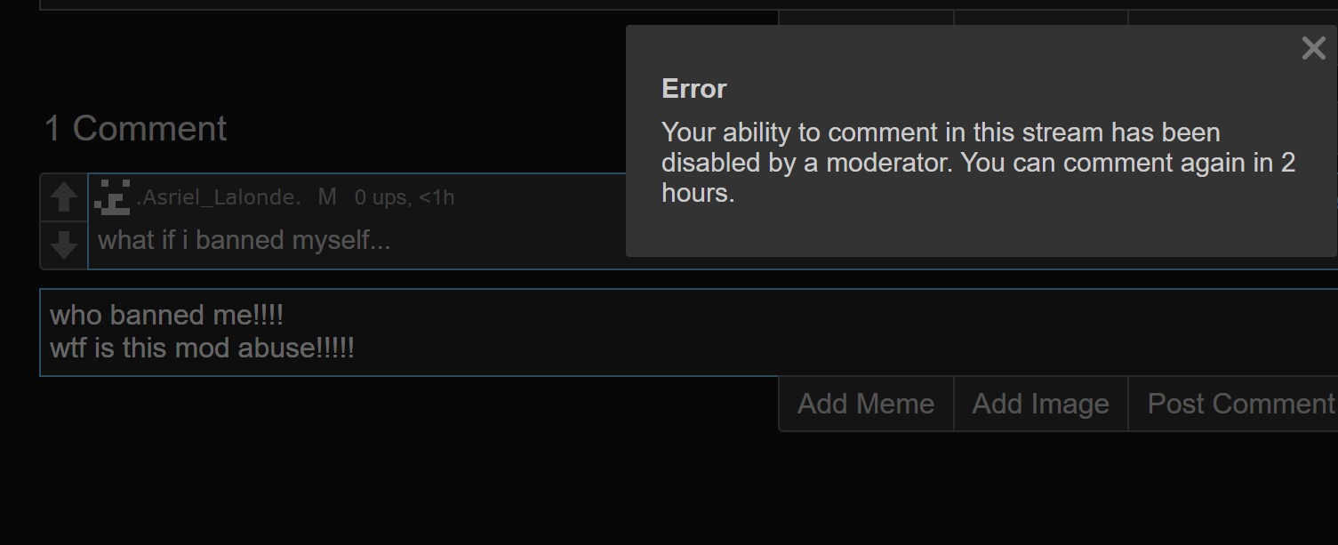 damn site mods..... | made w/ Imgflip meme maker