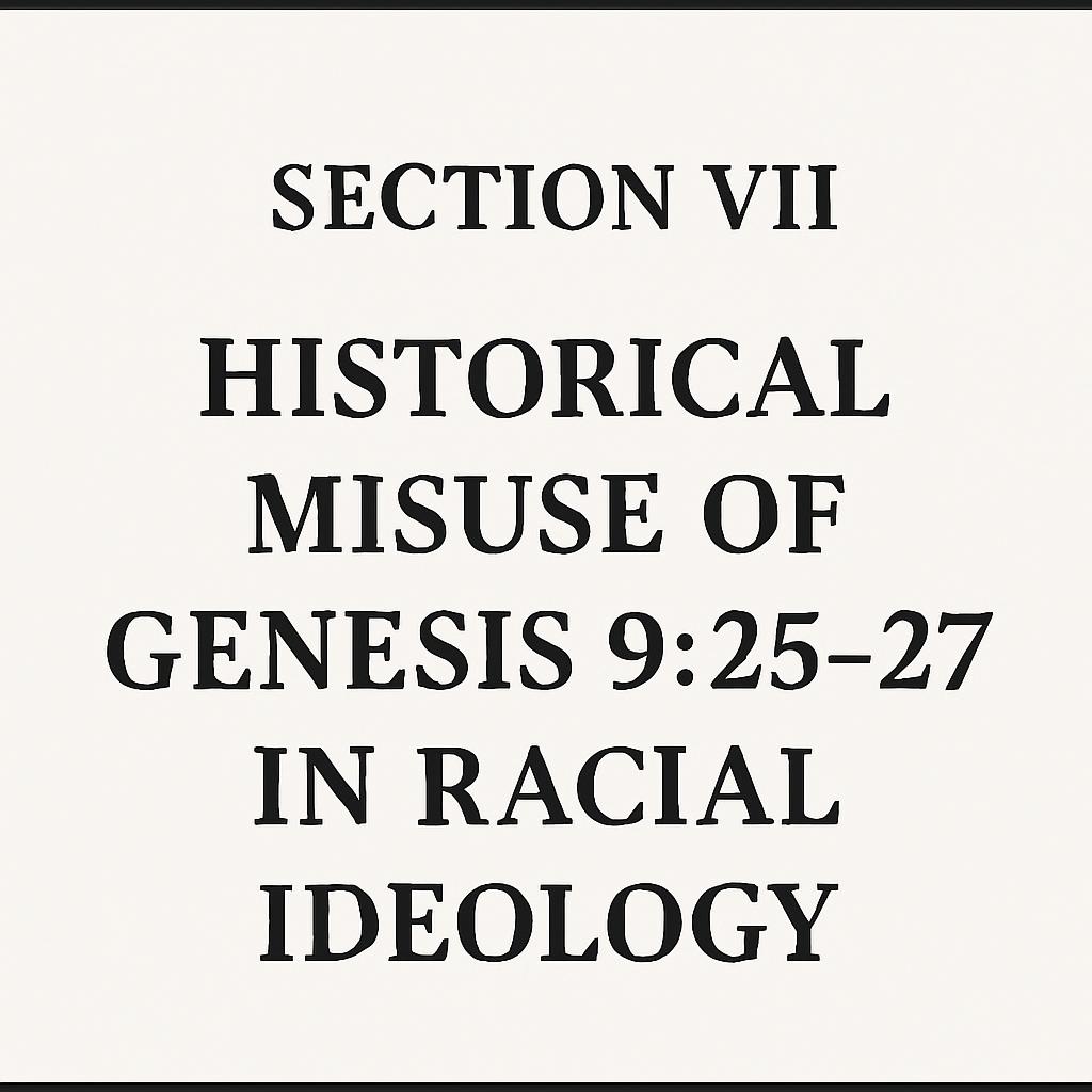 Section VII: Historical Misuse of Genesis 9:25–27 in Racial Ideo Blank Meme Template