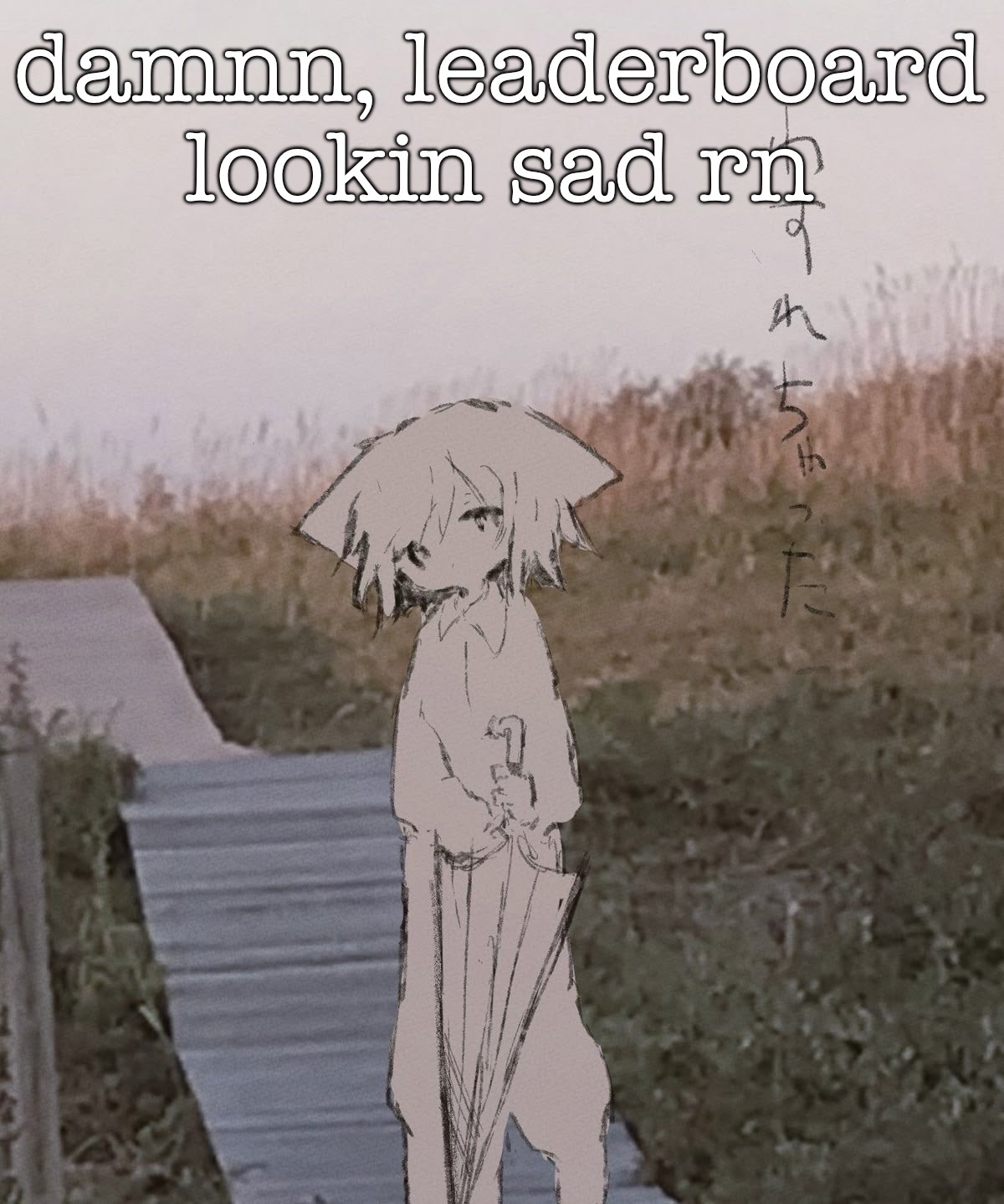 suddenly its so easy to get on lmao | damnn, leaderboard lookin sad rn | image tagged in a temp | made w/ Imgflip meme maker