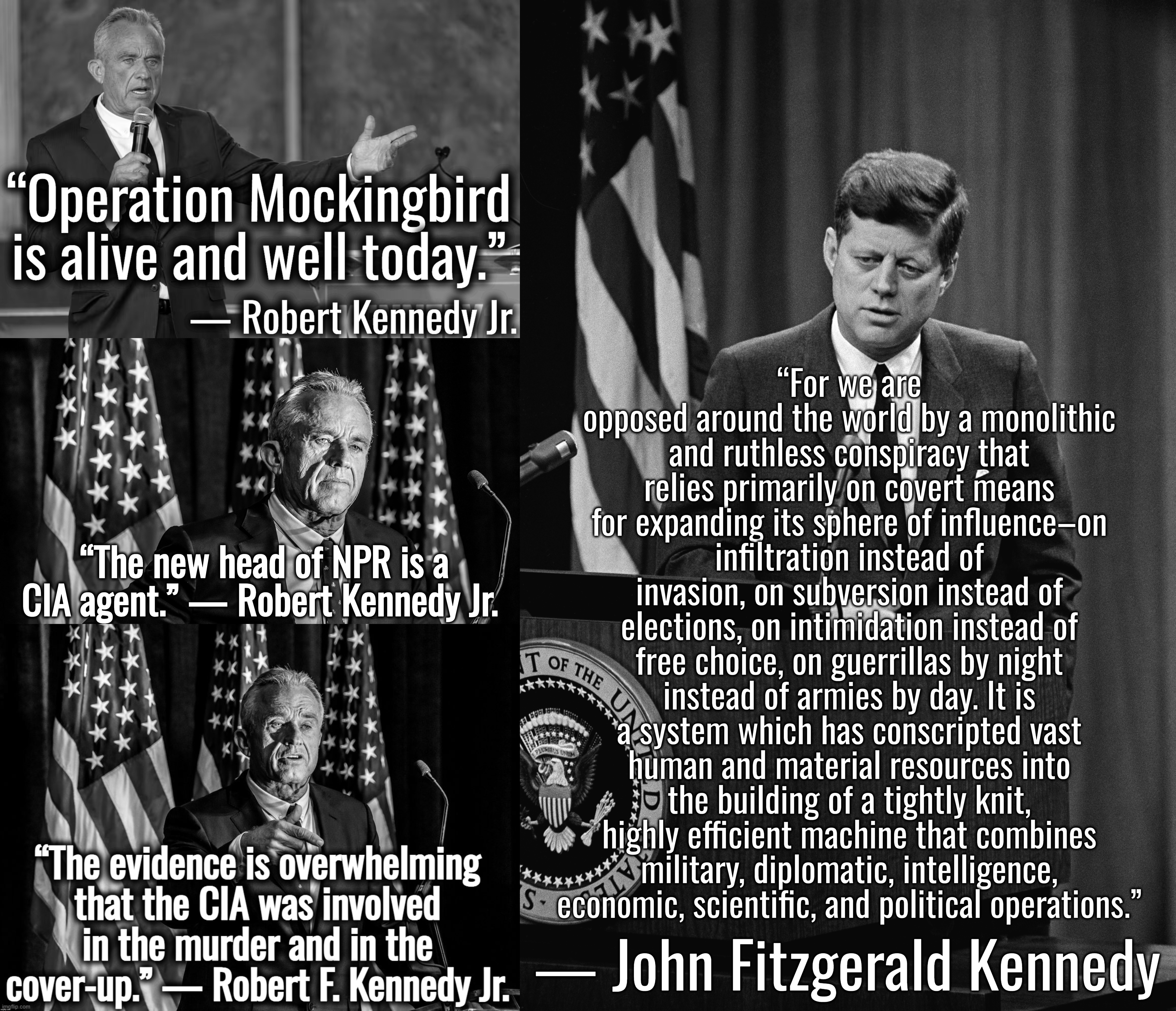 “I think it's beyond a reasonable doubt at this point.” — Robert F. Kennedy Jr. | image tagged in john f kennedy,israel,ukraine,cdc,donald trump,covid-19 | made w/ Imgflip meme maker