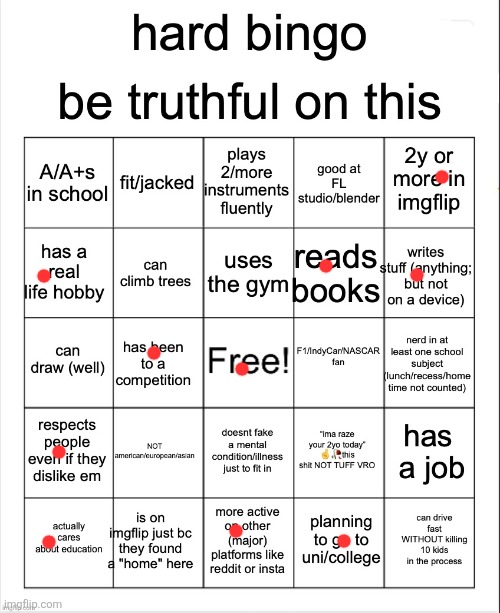 hard bingo for msmg | image tagged in hard bingo for msmg | made w/ Imgflip meme maker
