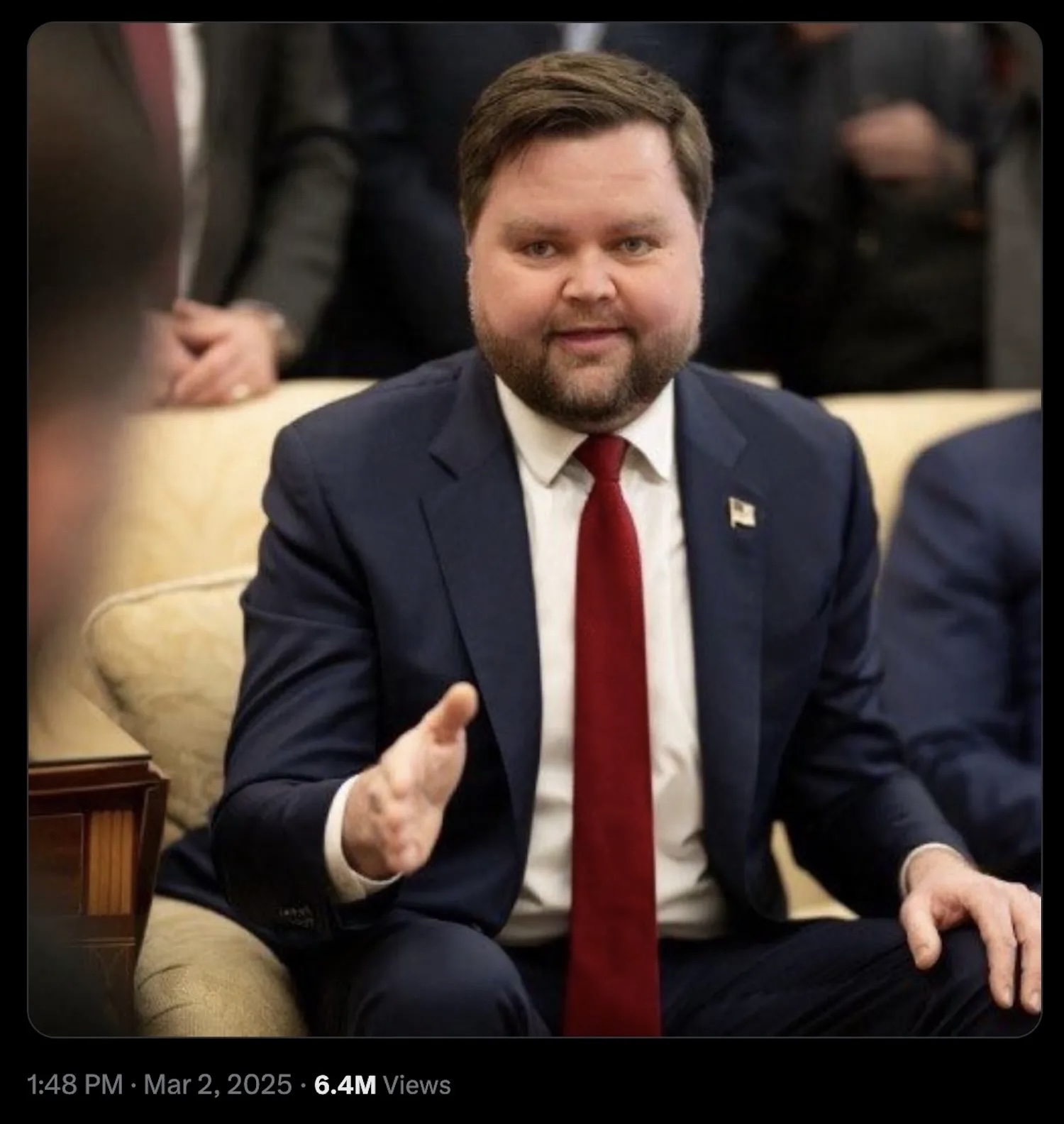 High Quality JD Couchfucker Vance Blank Meme Template