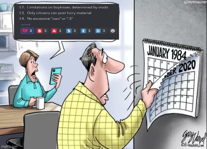 :< | image tagged in 1984 calendar | made w/ Imgflip meme maker