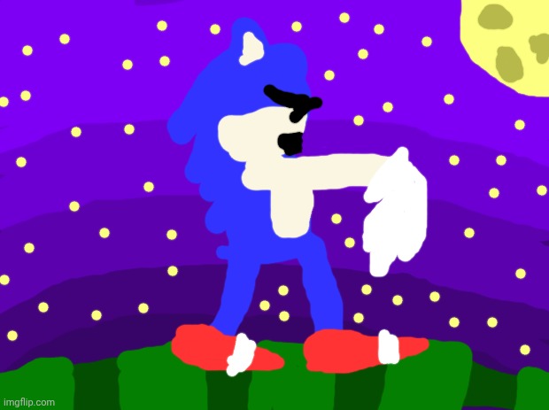 Speedwalking Sonic | image tagged in black background | made w/ Imgflip meme maker