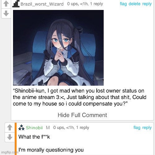 1- shinobi, 0- roblox | image tagged in memes,shitpost,cute,funny,cursed comments | made w/ Imgflip meme maker
