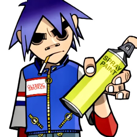 Gorillaz 2-D Phase 1 Blank Meme Template