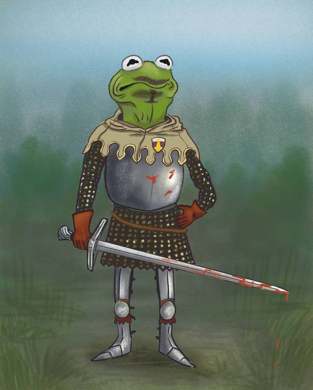 Sir kermie Blank Meme Template