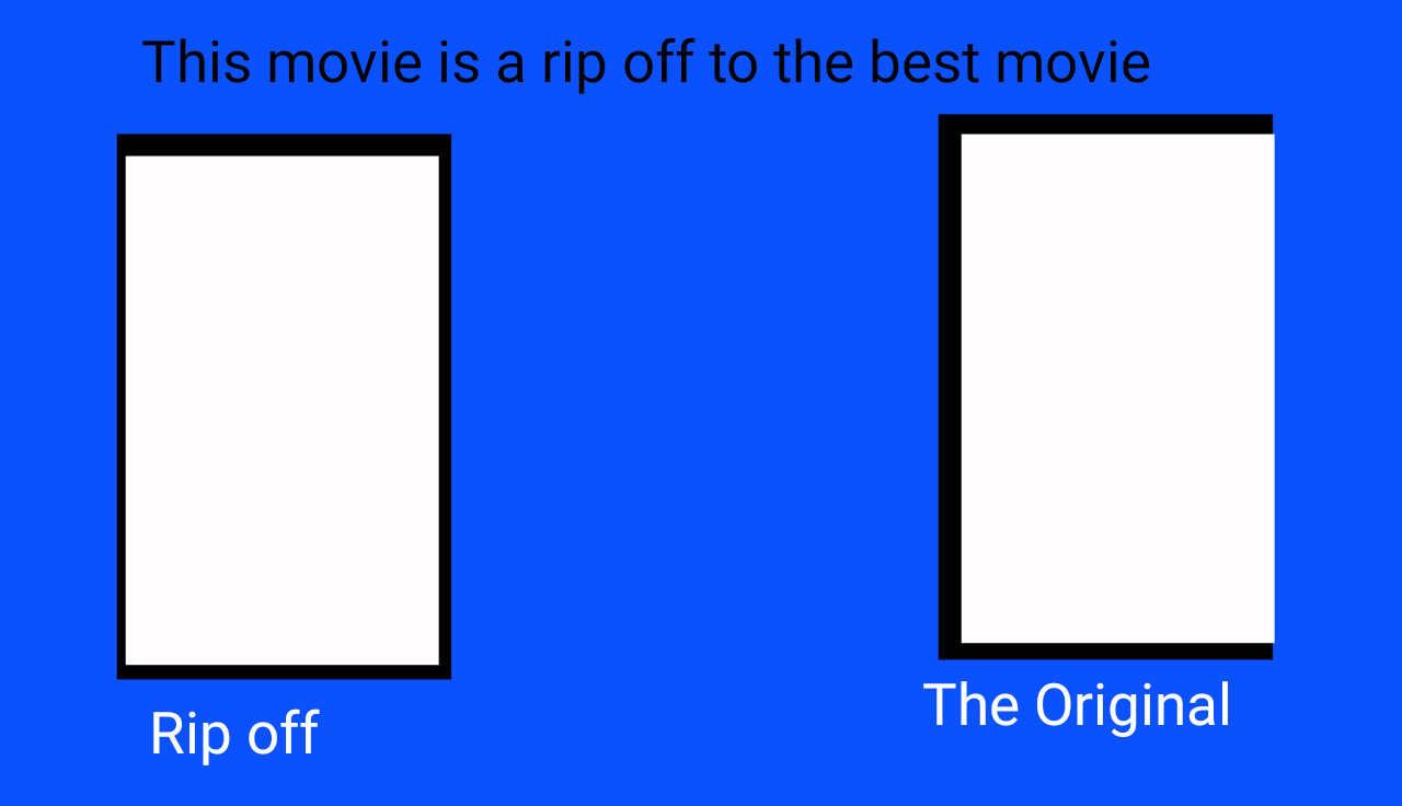The movie is a ripoff to the Best movie Blank Meme Template
