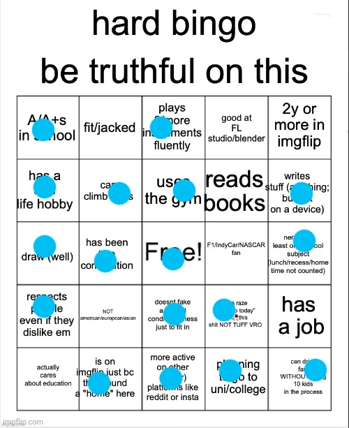 hard bingo for msmg | image tagged in hard bingo for msmg | made w/ Imgflip meme maker