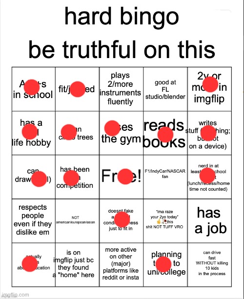 8/10 | image tagged in hard bingo for msmg | made w/ Imgflip meme maker