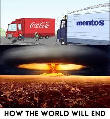 High Quality coke truck and mento truck Blank Meme Template