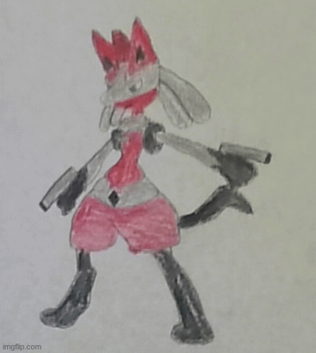 Lucario as Ironhide | image tagged in pokemon,transformers,art | made w/ Imgflip images-to-gif maker