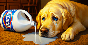 Dog with Bleach Blank Meme Template