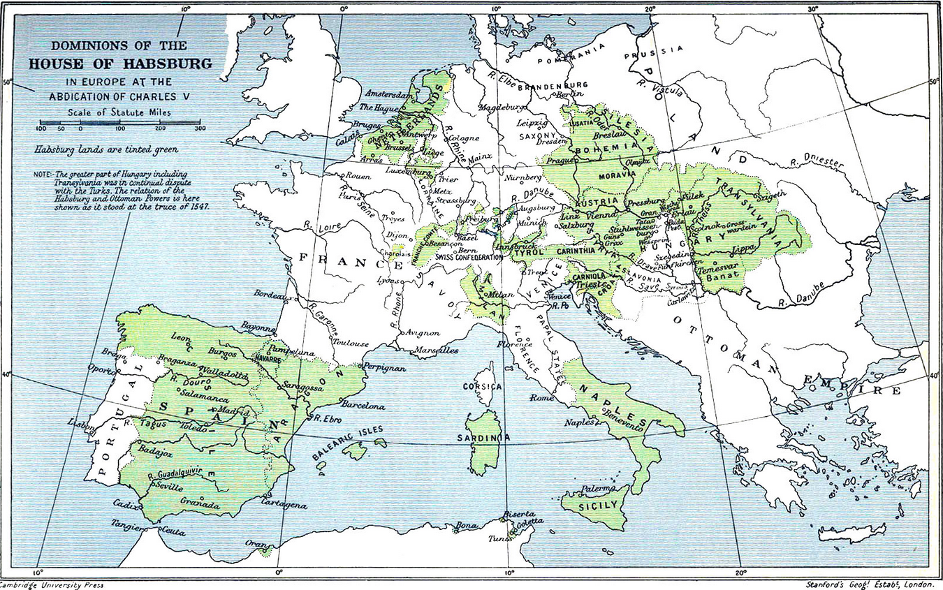 Habsburg Map 1547 Blank Meme Template