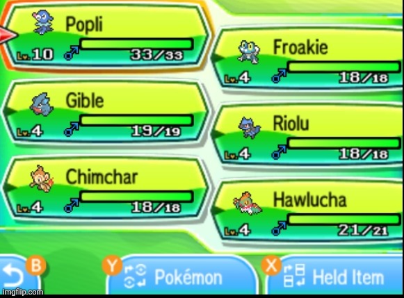My team for ultra sun speedrun (they all are shiney) | made w/ Imgflip meme maker