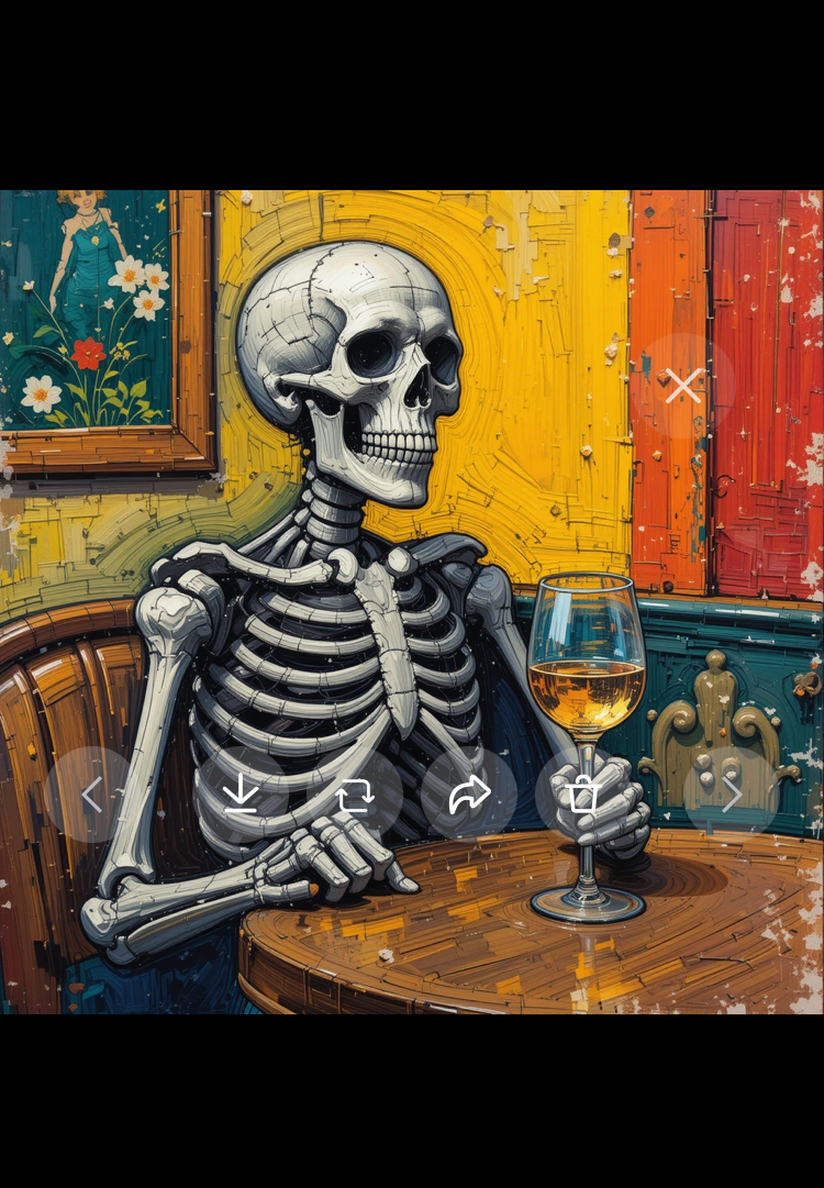 Skeleton Wine Drinker Blank Meme Template
