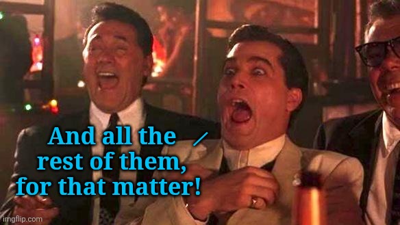 GOODFELLAS LAUGHING SCENE, HENRY HILL | And all the rest of them, for that matter! / | image tagged in goodfellas laughing scene henry hill | made w/ Imgflip meme maker