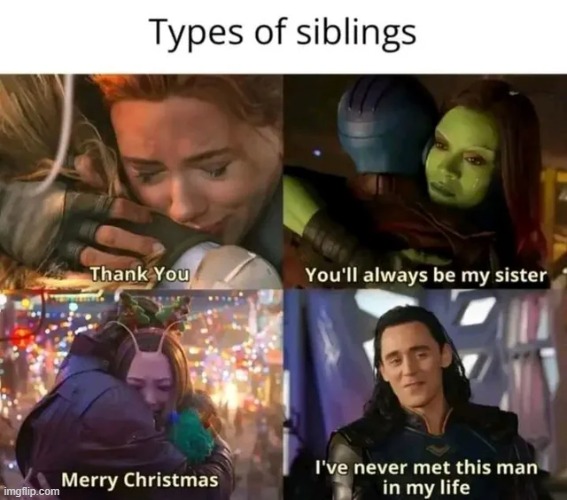 Marvel Siblings | image tagged in marvel | made w/ Imgflip meme maker