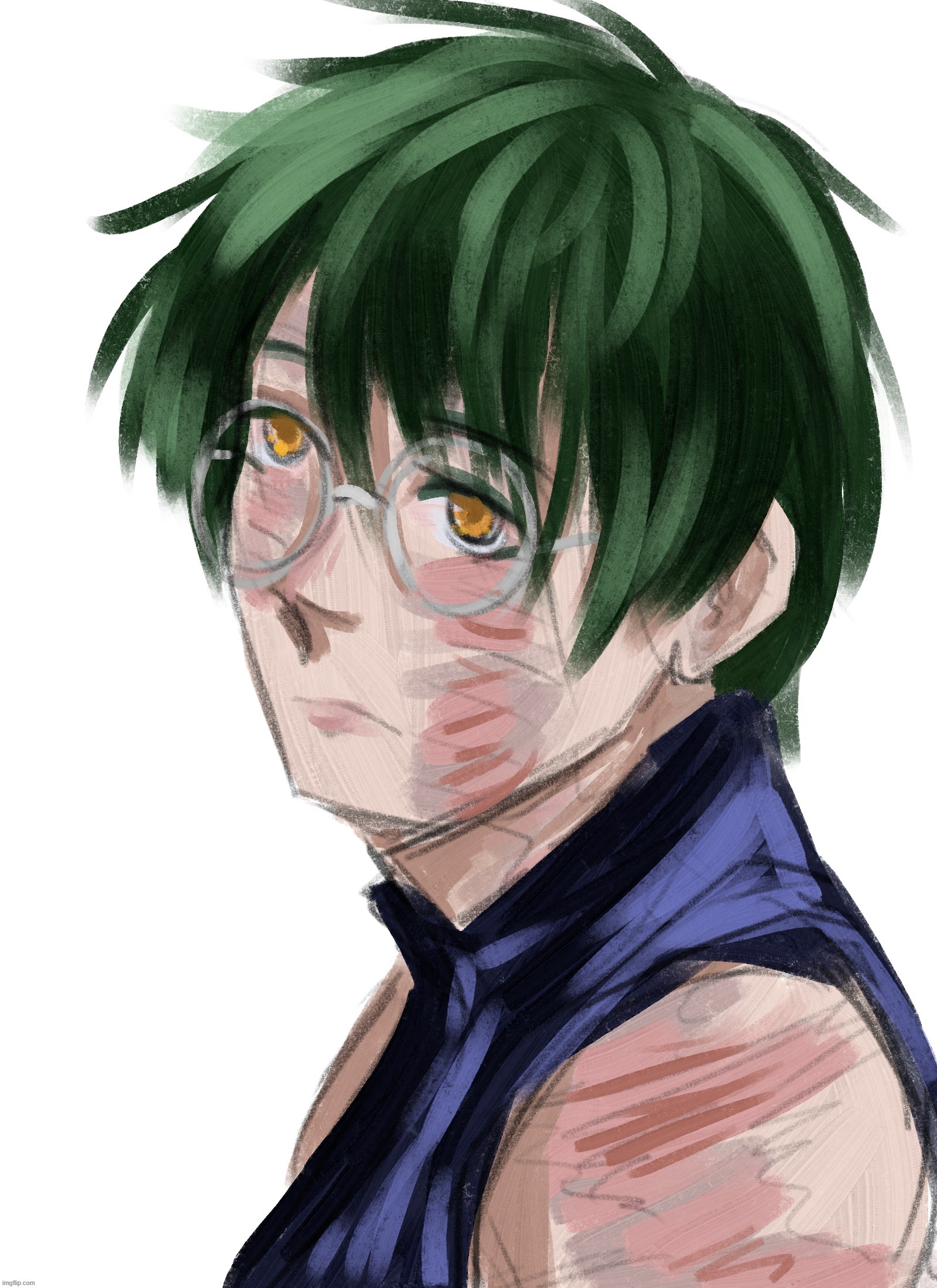 when I was drawing maki's hair it just kept reminding me of seaweed and it made me hungry | made w/ Imgflip meme maker