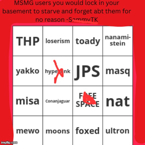 SammyTK bingo | image tagged in sammytk bingo | made w/ Imgflip meme maker