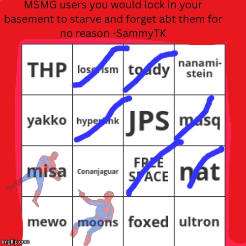 Moons and Miss are the same | image tagged in sammytk bingo,msmg | made w/ Imgflip meme maker
