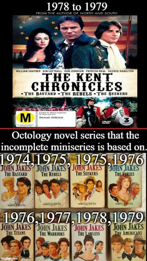 The Kent Family Chronicles | image tagged in the kent family chronicles,john jakes,the american revolutionary war,the battle of fallen timbers,the war of 1812,google images | made w/ Imgflip meme maker