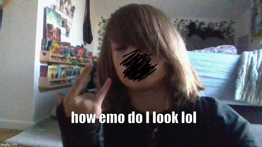 >:3 | how emo do I look lol | image tagged in mcr,emo | made w/ Imgflip meme maker