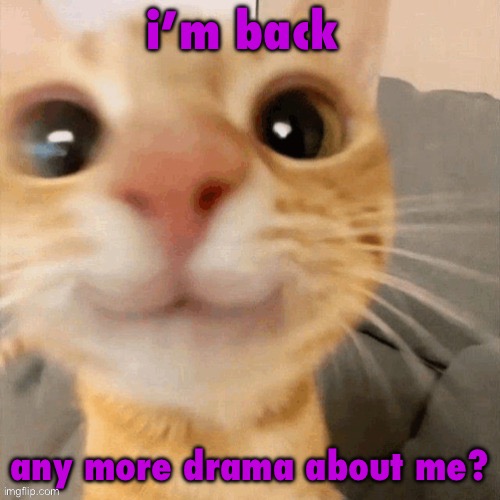 there better not be, i’m tryna change for the better | i’m back; any more drama about me? | image tagged in him | made w/ Imgflip meme maker