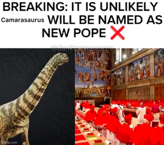 L papacy | image tagged in memes,shitpost,dinosaurs,catholicism | made w/ Imgflip meme maker