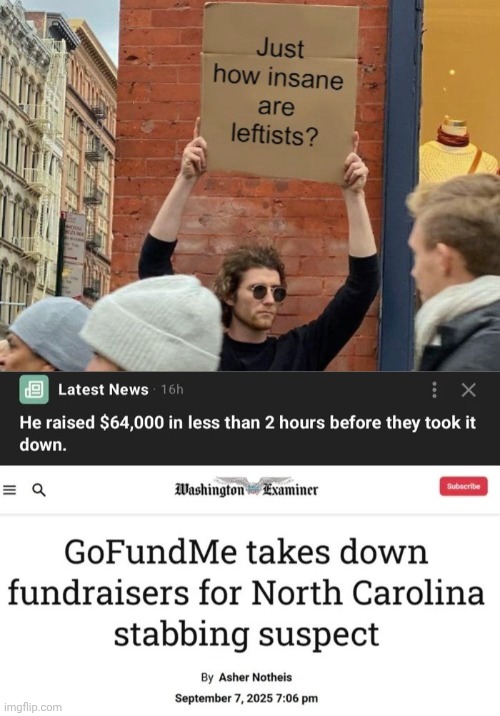This one takes the Prize | image tagged in murderers,go fund me,stupid liberals,law and order,well yes but actually no,criminals lives matter | made w/ Imgflip meme maker