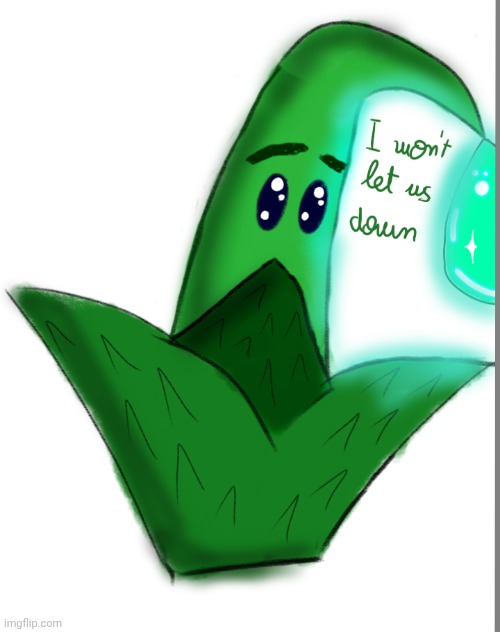 I thought of drawing my fav plant in pvz2 (Aloe Vera) and it's somehow ugly and pretty on the same time | made w/ Imgflip meme maker