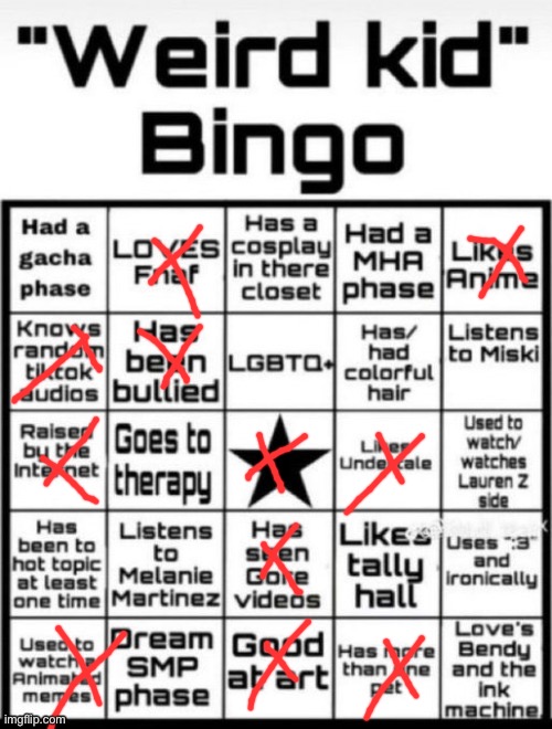 E | image tagged in weird kid bingo | made w/ Imgflip meme maker
