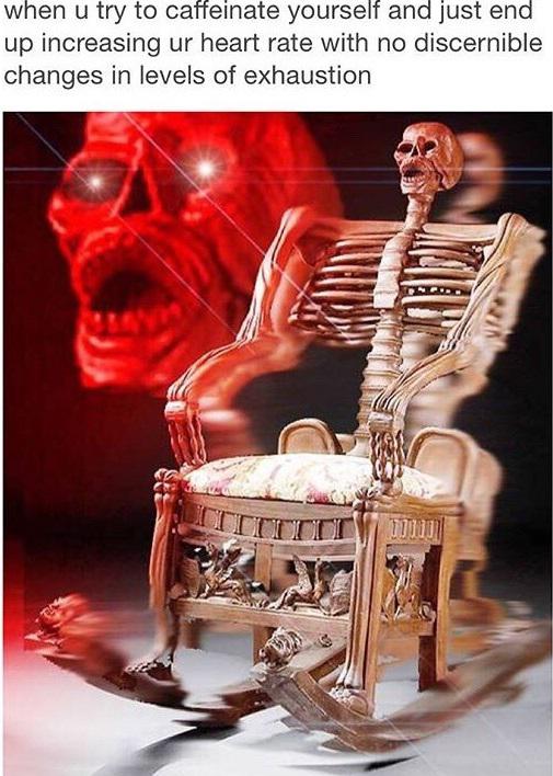 Skeleton Rocking Chair Blank Meme Template