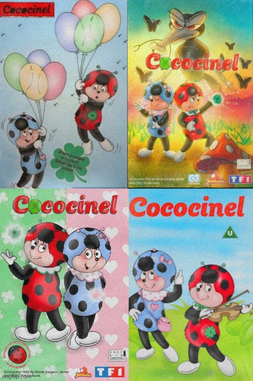 Cococinel 1992 (Cocomiel) | image tagged in cococinel,cocomiel,ladybug,cartoon,1990's | made w/ Imgflip meme maker