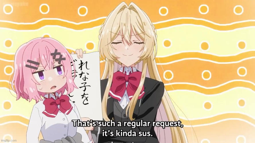 Peak yuri anime | made w/ Imgflip meme maker