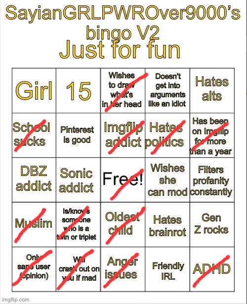 Doing another bingo of people who left | image tagged in sayiangrlpwrover9000 s bingo v2 | made w/ Imgflip meme maker