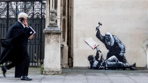 High Quality banksy justice Blank Meme Template